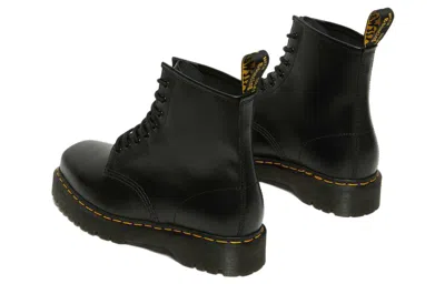 Dr. Martens Smooth Leather Quad Platform Boots In Black In Black