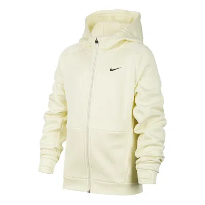 Nike (gs)  Therma-fit Full-zip Hoodie 'coconut Milk' In Neutral