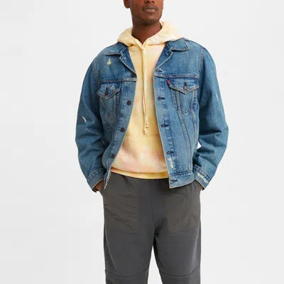 To Be Defined Men's Levis Design Button Lapel Denim Jacket Denim