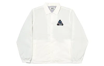 Palace Triangle Pattern Logo Lapel Jacket Unisex White In Neutral