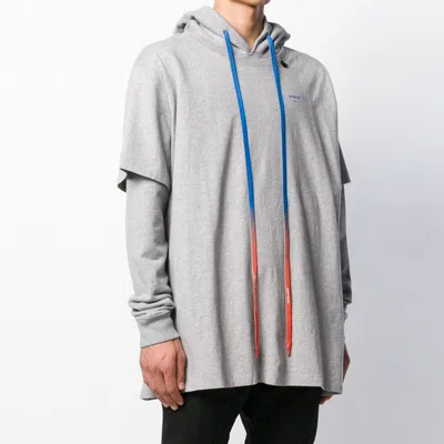 Off-white Back Arrow Printing Drawstring Gray In Blue