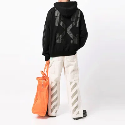 Off-white Men's  Arrow Pattern Plain Weave Knit Black