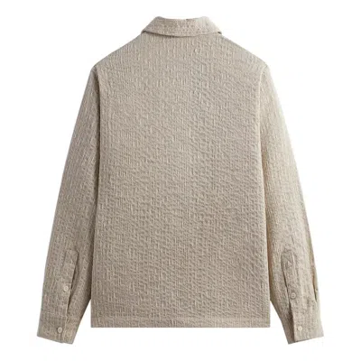 Kith Boucle Collared Overshirt In Neutral
