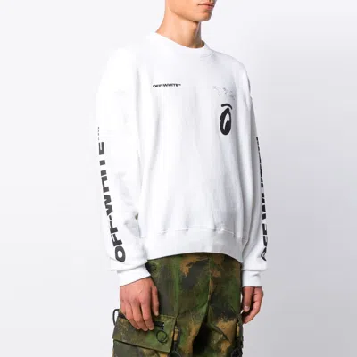 Off-white Arrow Pattern Round Neck Pullover White