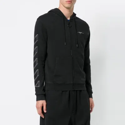 Off-white Unisex Print Jacket Black/grey In Blue