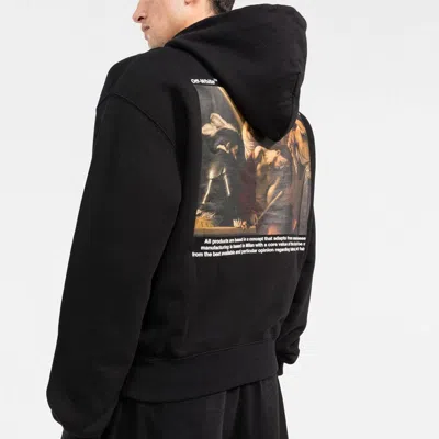 Off-white Off White Off White Knitted Hoodie In Black