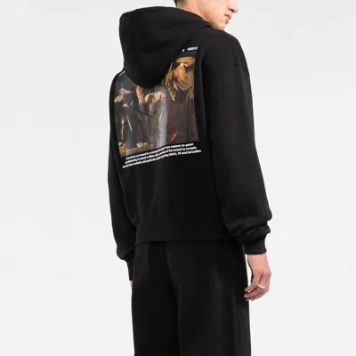 Off-white Off White Off White Knitted Hoodie In Black