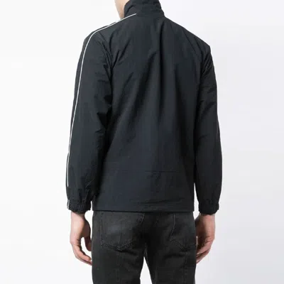 Off-white Solid Color Stand Collar Zipper Jacket Slim Fit Version Black