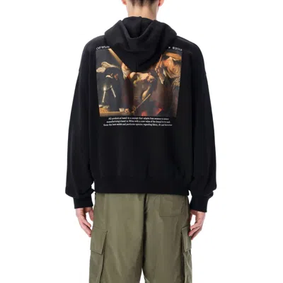 Off-white Off White Off White Knitted Hoodie In Black