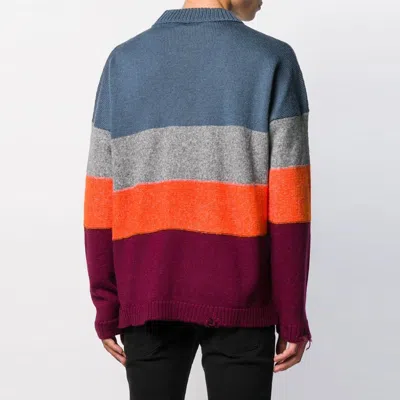 Off-white Multi-color Stripe Sweater Men Multi-color