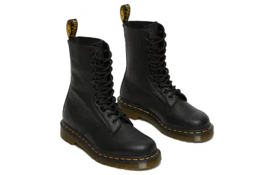 Dr. Martens 1490 Virginia Booties In Black