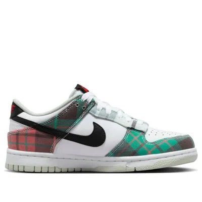 Nike (gs)  Dunk Low Plaid 'white Red Green' In Multi