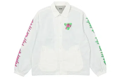 Palace X M-zone Crossover Small Devil Tri-ferg Pattern Long Sleeves White Jacket
