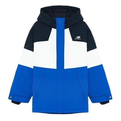 New Balance Color Block Windbreaker 'blue White Black' In Multi