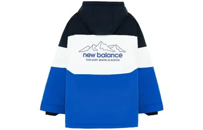 New Balance Color Block Windbreaker 'blue White Black' In Multi