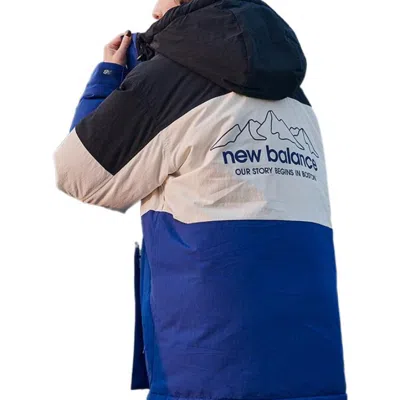 New Balance Color Block Windbreaker 'blue White Black' In Multi