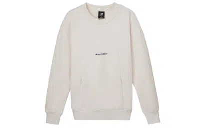 New Balance (wmns)  Classic Logo Print Sweatshirt 'white Purple' In Neutral
