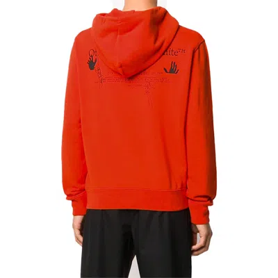 Off-white Men's  Pattern Arrow Logo Red