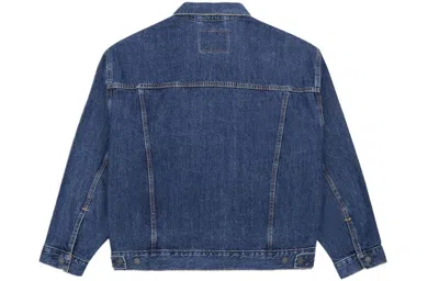 To Be Defined Men's Levis Lapel Button Denim Jacket Blue