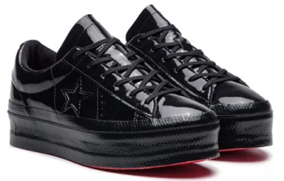 Converse (wmns)  One Star Platform Ox 'patent Black' In Multi