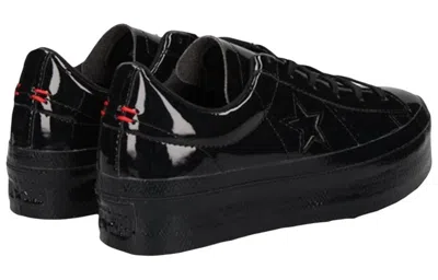 Converse (wmns)  One Star Platform Ox 'patent Black' In Multi