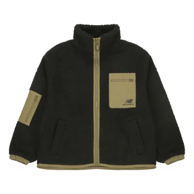 New Balance (wmns)  Splicing Retro Stand Collar Knit Lamb's Wool Short Jacket Black