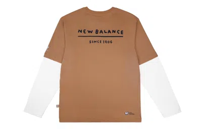 New Balance X Zero Per Zero Colorblock Long Sleeve Tee 'brown White'