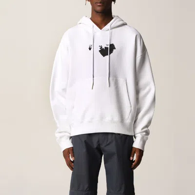 Off-white Men's  Fw21 Logo Printing Pullover Loose Version White