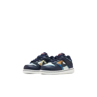 Nike (td)  Dunk Low Se 'graffiti Pack - Obsidian' In Blue