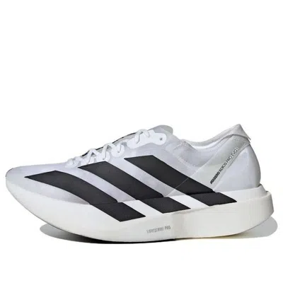 Adidas Originals Adidas Adizero Evo White Sneakers With Signature 3-stripes In Gray