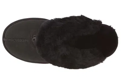 Ugg Disquette Chalet Suede And Sheepskin Slippers In Black