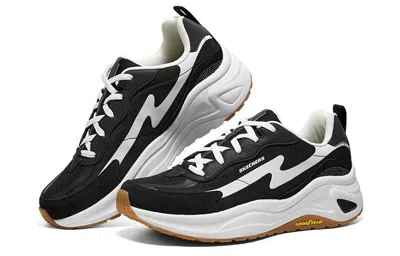Skechers D'lites Wave 'black White' In Multi