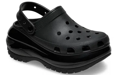 Crocs Perforated Platform Clogs In Black