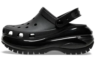 Crocs Perforated Platform Clogs In Black
