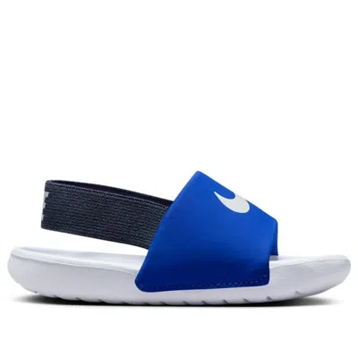 Nike (td)  Kawa Slides 'game Royal White' In Blue