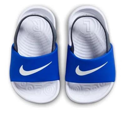 Nike (td)  Kawa Slides 'game Royal White' In Blue