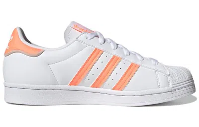 Adidas Originals (wmns)  Superstar Shoes 'fluorescent Orange' In Multi