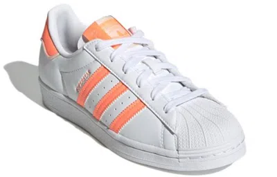 Adidas Originals (wmns)  Superstar Shoes 'fluorescent Orange' In Multi