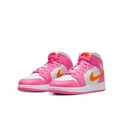 Air Jordan (gs)  1 Mid 'pinksicle Orange'