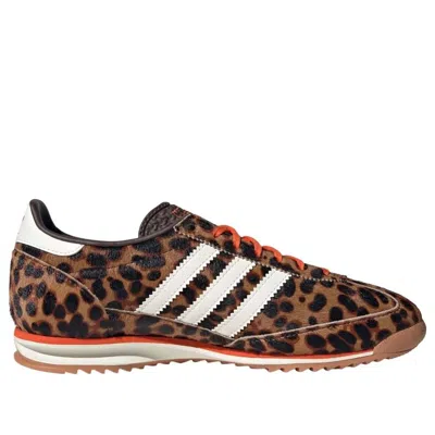 Adidas Originals Womens Adidas Sl 72 Leopard-print Suede And Mesh Low-top Trainers In Black
