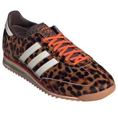 Adidas Originals Womens Adidas Sl 72 Leopard-print Suede And Mesh Low-top Trainers In Black