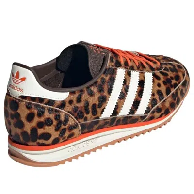 Adidas Originals Womens Adidas Sl 72 Leopard-print Suede And Mesh Low-top Trainers In Black