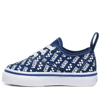 Vans (td)  Authentic Elastic Laces 'logo Repeat - True Blue'