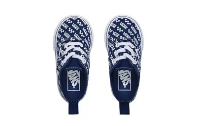 Vans (td)  Authentic Elastic Laces 'logo Repeat - True Blue'