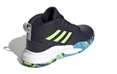 Adidas Originals (ps) Adidas Own The Game J Wide 'legend Ink Signal Green' In Multi