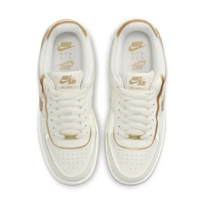 Nike White & Beige Air Force 1 Shadow Sneakers In White