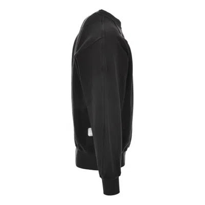 Stone Island Men's Cotton Crewneck Sweatshirt In Black