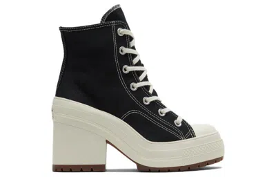 Converse Chuck Taylor 70s Deluxe Heeled Sneaker Boots In Black