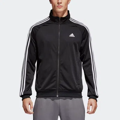 Adidas Originals Adidas Logo Printing Side Stripe Stand Collar Sports Jacket Black