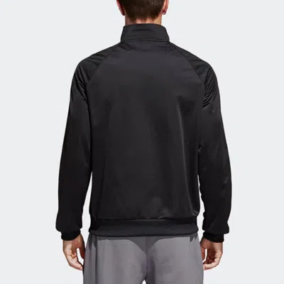 Adidas Originals Adidas Logo Printing Side Stripe Stand Collar Sports Jacket Black